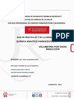 Practica #7-Quimica Analitica-Volumetria Oxido Reduccion