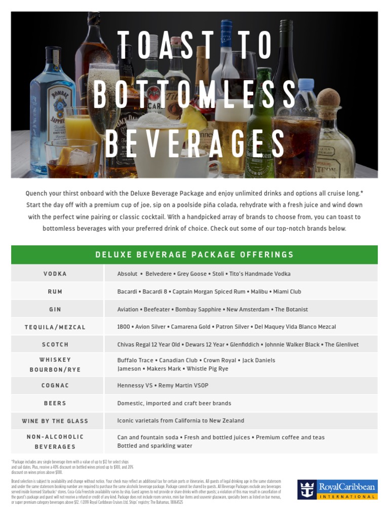 Deluxe Beverage Packages Cruises | PDF | Drink | Soft Drink