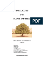 Hausa Names For Plants and Trees Roger Blench