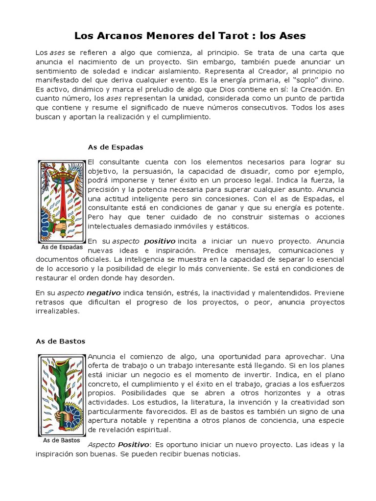 Los Arcanos Menores Del Tarot (Marsella) | PDF | Shabat | Felicidad