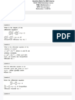 Mathematics - II: SMT-02: (Subsidiary Course) (2nd Paper)