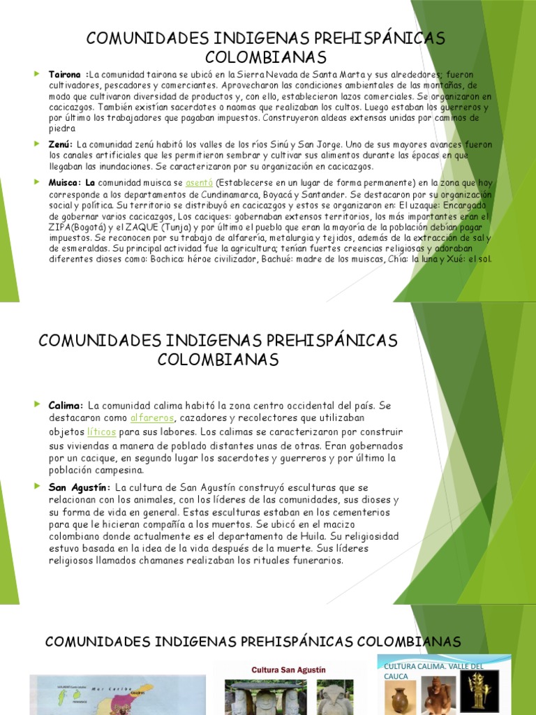 Comunidades Indígenas Prehispánicas en Colombia | PDF | Pueblos ...