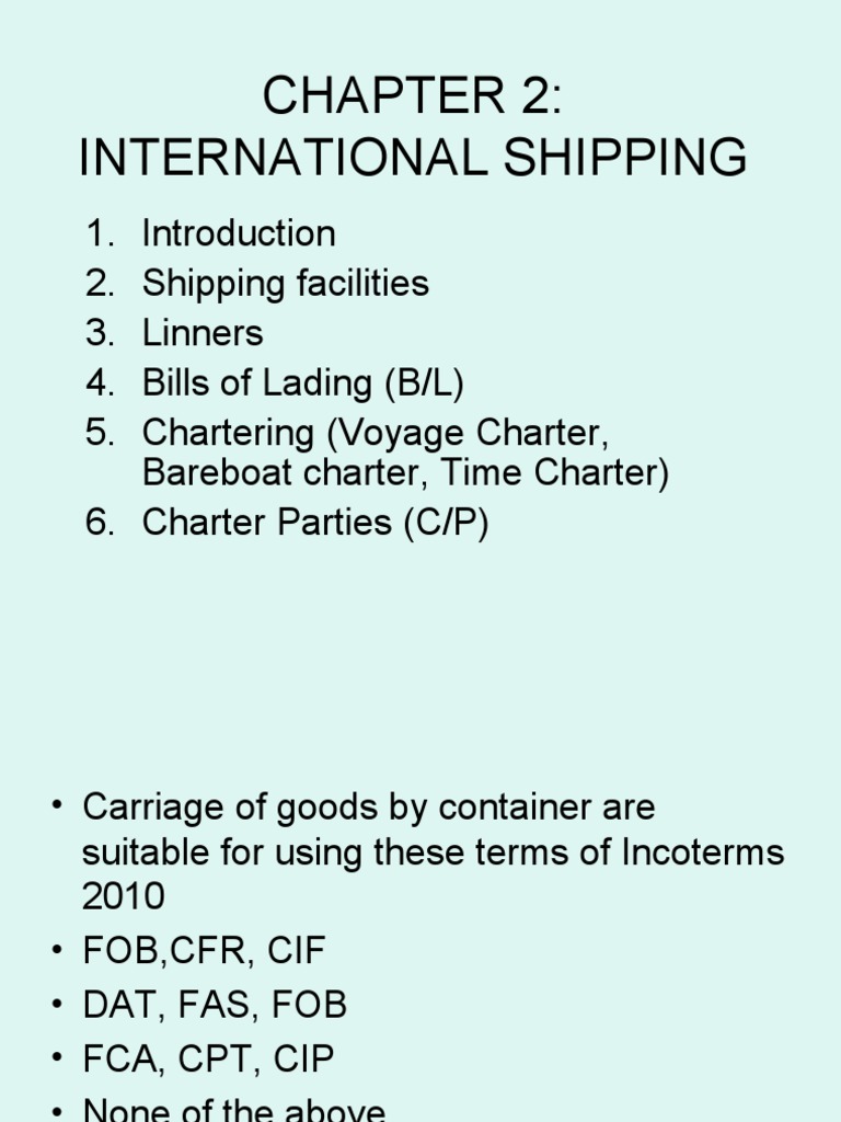 International Shipping Overview Guide | PDF | Tonnage | Oil Tanker