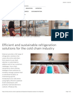 E Cient and Sustainable Refrigeration Solutions For The Cold Chain Industry