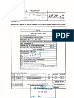 MS For Water Leakage Test For Water Retaining Structures