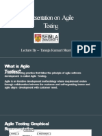 Presentation On Agile Testing: Lecture by - Tanuja Kumari Sharma