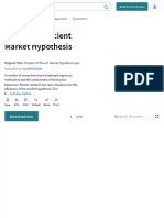 Chapter 9 E Icient Market Hypothesis: Documents Finance & Money Management Economics