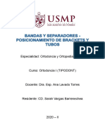 5. Bandas y Separadores - Posicionamiento de Brackets y Tubos, Sarah Vargas Barrenechea