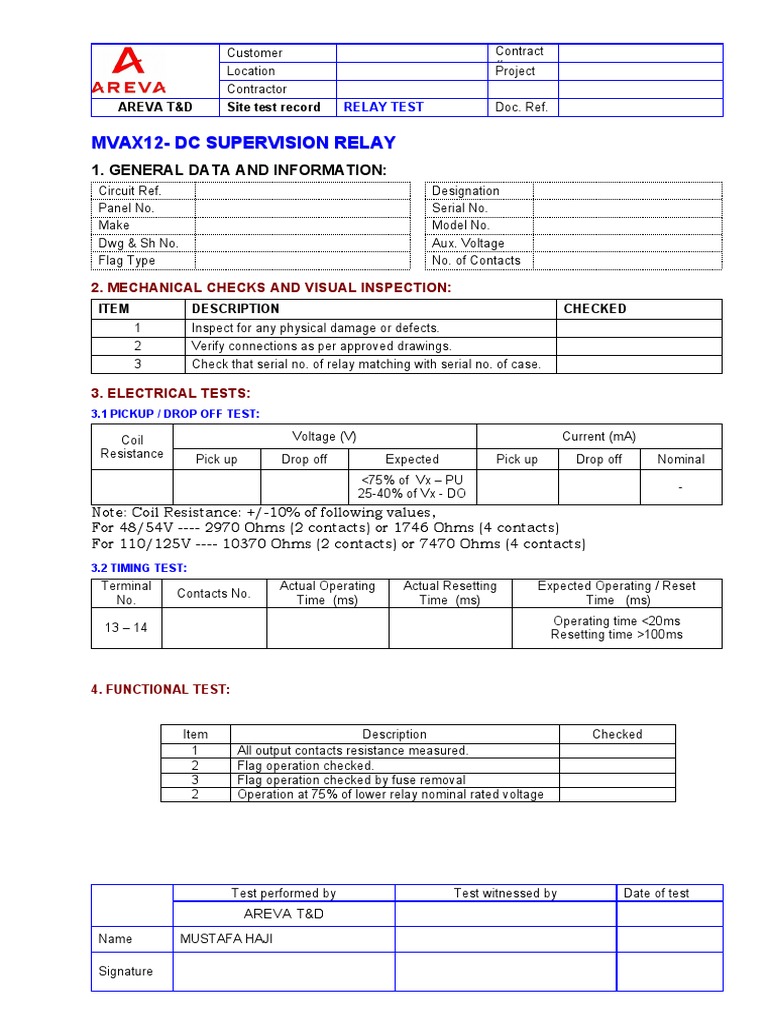 MVAX12 | PDF | Relay | Voltage