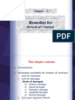 Remedies For: Breach of Contract