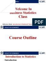 Welcome in Business Statistics: Class