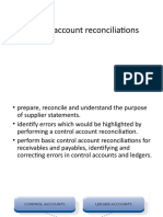 Control Account and Reconcilition
