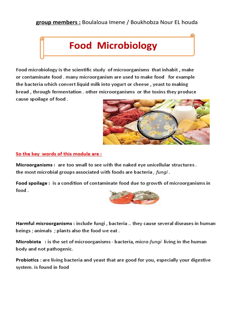 Terminology of Food Microbiology PDF Mold