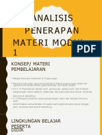 Analisis Penerapan Materi Modul 1