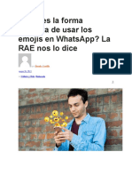 ¿Cuál Es La Forma Correcta de Usar Los Emojis en WhatsApp La RAE Nos Lo Dice