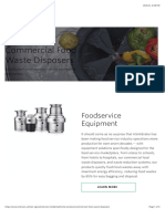 Commercial Food Waste Disposers: Foodservice Equipment