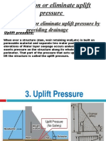 Object: To Reduce or Eliminate Uplift Pressure by Providing Drainage