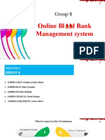 Group 8: Online BL D Bank Management System