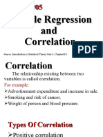 Simple Regression and Correlation