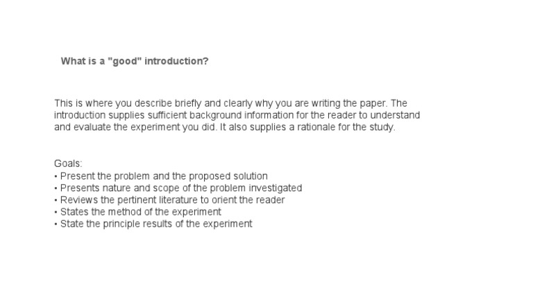 Crafting an Effective Research Introduction | PDF