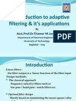 An Introduction To Adaptive Filtering & It's Applications: Asst - Prof.Dr - Thamer M.Jamel