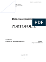 Exemplu PORTOFOLIU Didactica Specialitatii