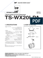 Ts-Wx20Lpa: Linear Power Active Subwoofer