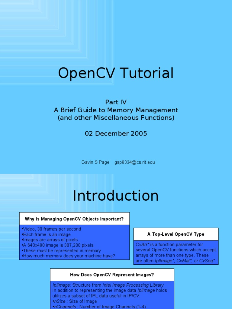 Opencvtutorial Iv Integer Computer Science Subroutine