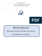 Manuel qualité -  Pratique pour l'examen des pièces graphiques et écrites