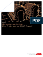Generators Protection:: Ekip G Trip Unit For SACE Emax 2