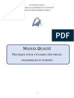 Manuel Qualité - Pratique Pour l'Examen Des Pièces Graphiques Et Écrites