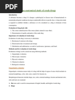 Gross Anatomical Study of Crude Drugs