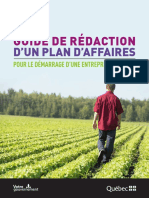 Guide de Rédaction d'Un Plan d'Affaires Pour Le Demarage d'Une Entreprise Agricole