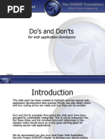 Web Application Development Dos and Donts