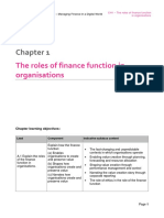 The Roles of Finance Function in Organisations