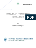 Model Mediation Memorandum/Brief