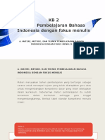 KB2 Model Pembelajaran Bahasa Indonesia Dengan Fokus Menulis