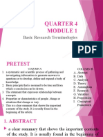 Quarter 4: Basic Research Terminologies