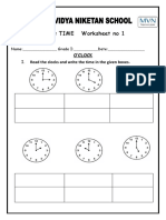 time worksheet 1
