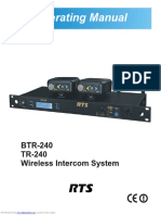 Operating Manual: BTR-240 TR-240 Wireless Intercom System