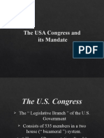 The USA Congress and Its Mandate
