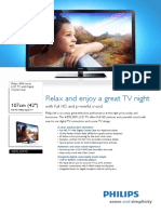 Philips LCD TV 42pfl3007d 42pfl3007d 78 Manual Do Utilizador