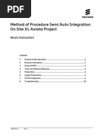 Method of Procedure Semi Auto Integration On Site XL Axiata Project