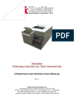 Operation and Instruction Manual: K60094 Portable Heated Oil Test Centrifuge