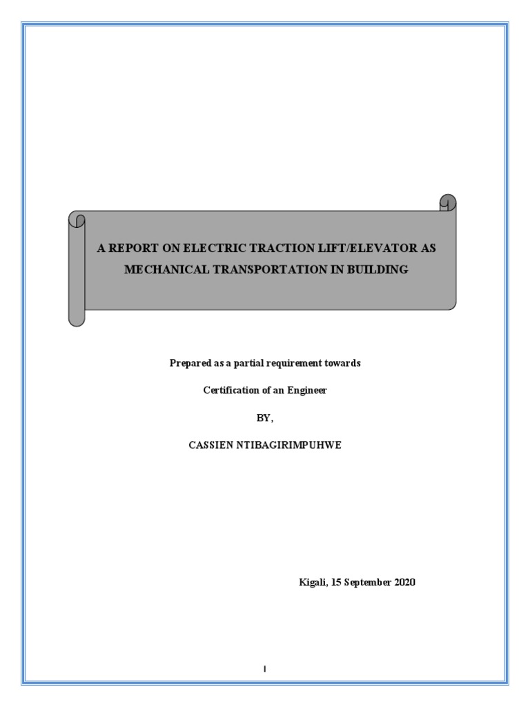 Electric Traction Elevator Report | PDF | Elevator | Switch