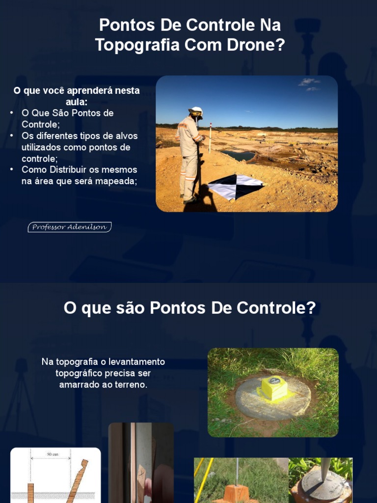 Pontos de Controle Na Topografia Com Drone? | PDF | Topografia ...