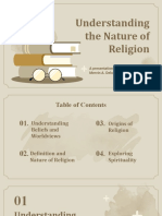 Understanding The Nature of Religion: A Presentation By: Mervin A. Delos Reyes, 11 - Troy