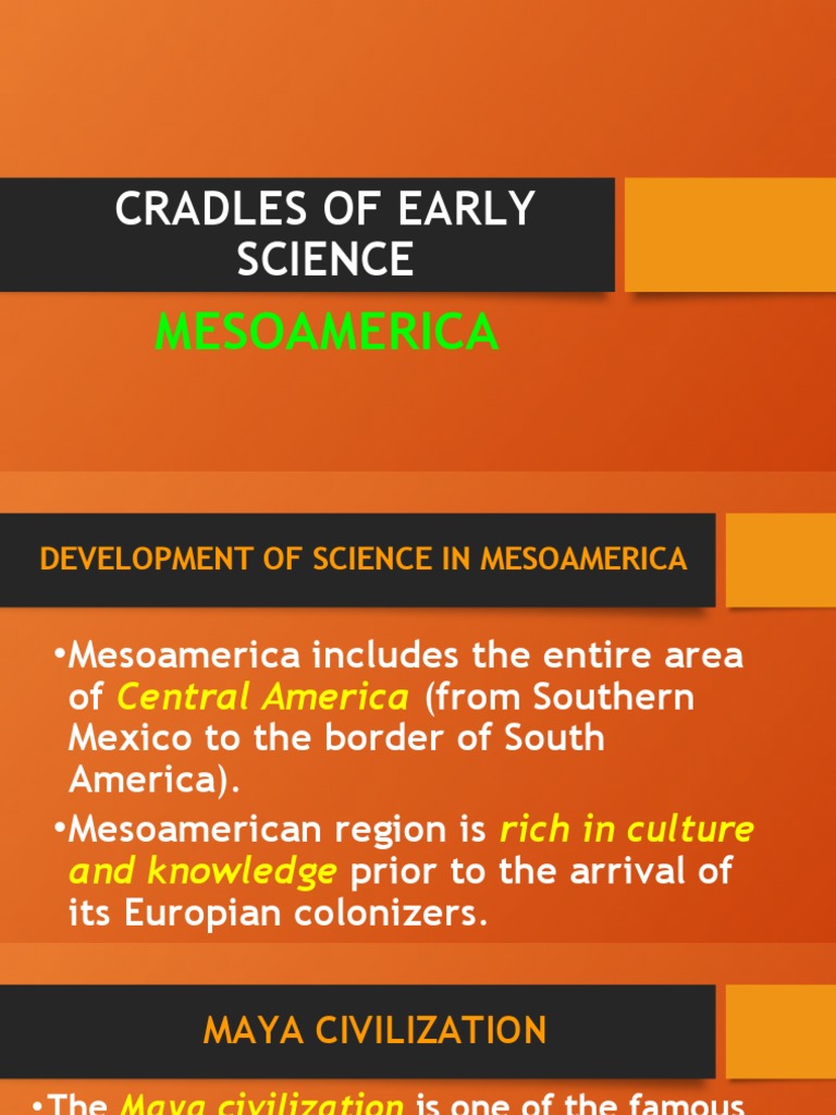 Cradles of Early Science Mesoamerica PDF Maya Civilization