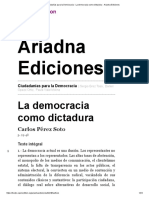 Ciudadanías Para La Democracia - La Democracia Como Dictadura - Ariadna Ediciones