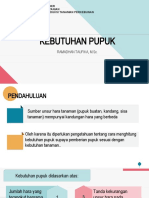 Kebutuhan Pupuk